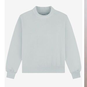 PARKE pale blue L/XL mock neck  sweatshirt
